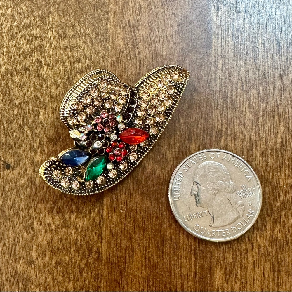 NWOT - Colorful Spring Bonnet Brooch - Picture 9 of 11